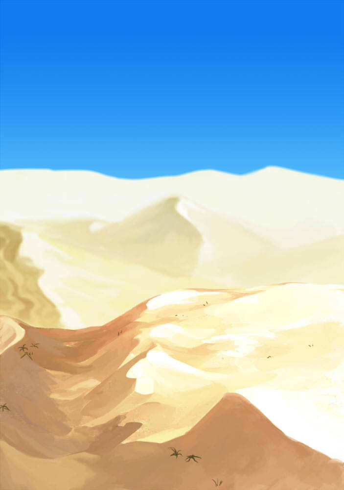 砂漠の背景イラスト