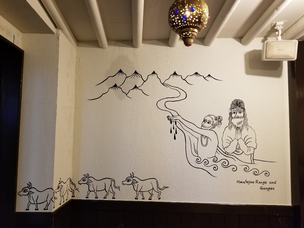 インド料理ムンバイ町屋店　店内壁画